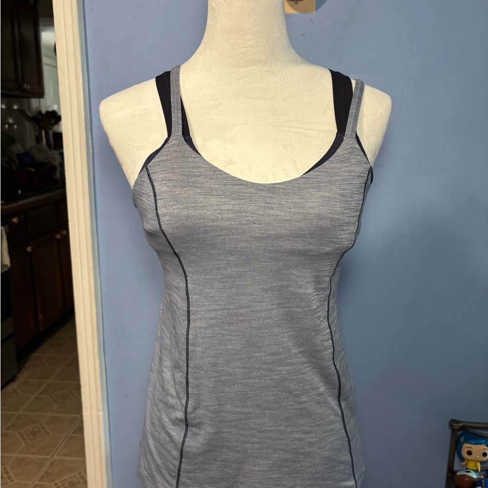 Lululemon Athletica Heathered Blue Tank Top